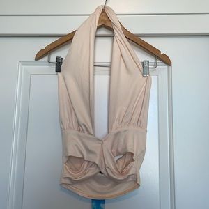 Cider Cropped Halter Top NWT